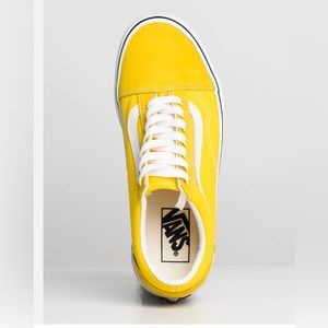 Vans Old Skool Cyber yellow white skate casual shoes women size 9